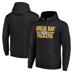 Starter Unisex Team Mesh Print Graphic Tri-Blend Pullover Hoodie - Green Bay Packers