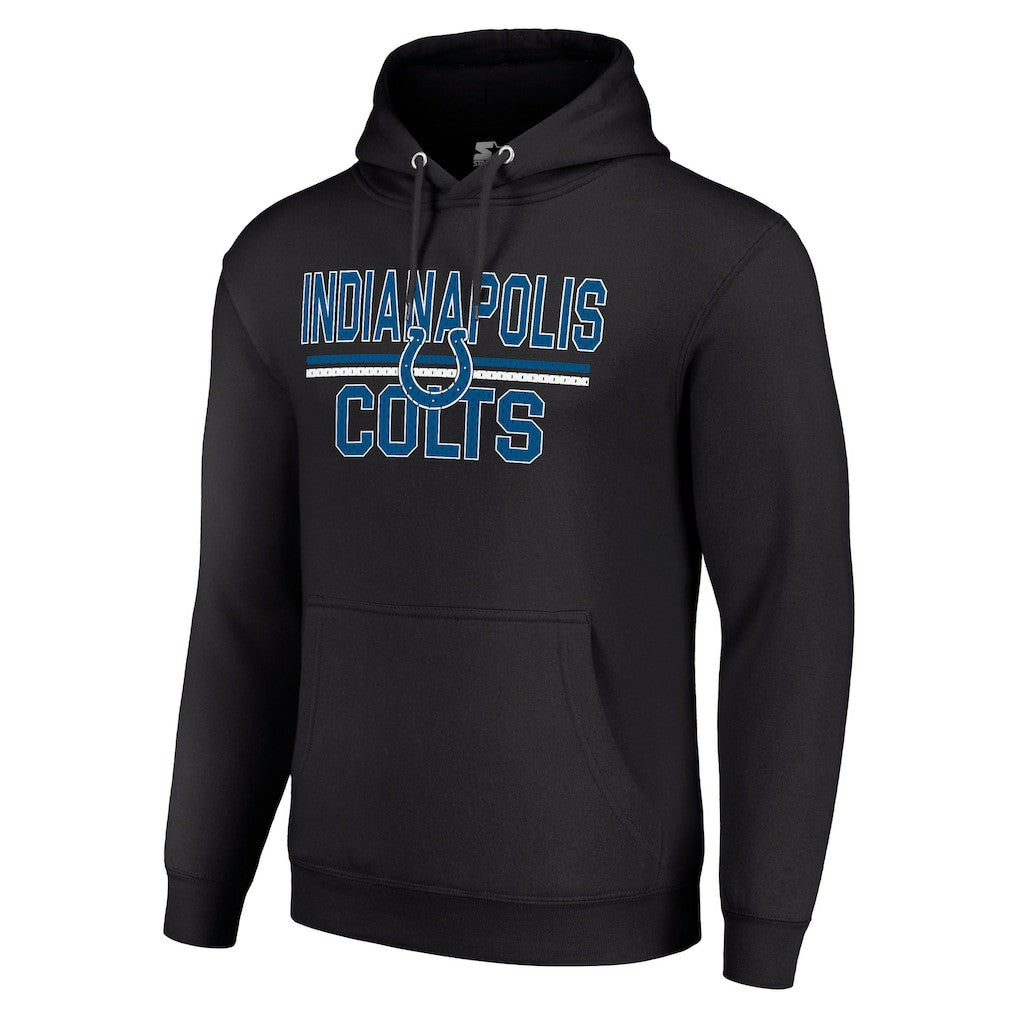 Starter Unisex Team Mesh Print Graphic Tri-Blend Pullover Hoodie - Indianapolis Colts