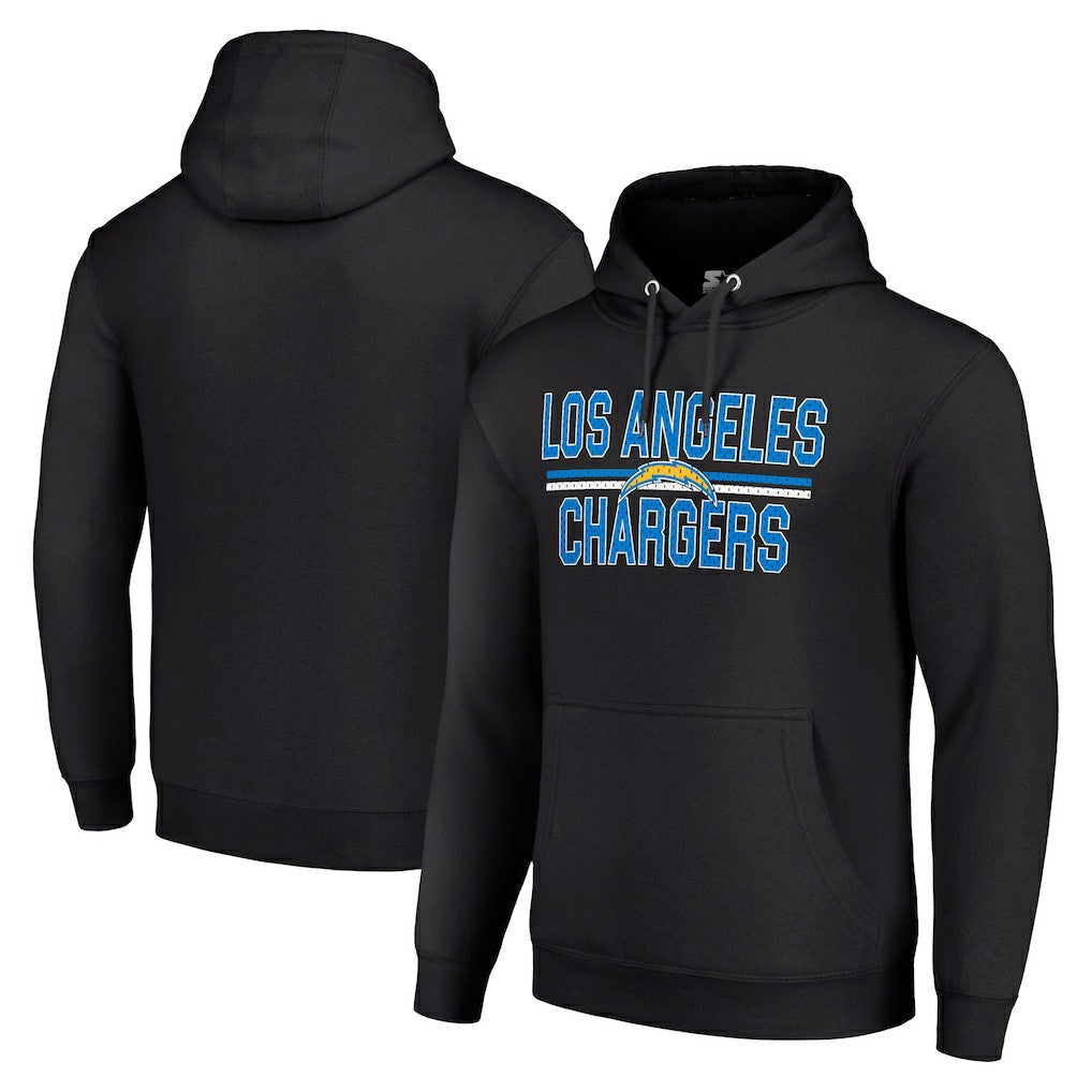 Starter Unisex Team Mesh Print Graphic Tri-Blend Pullover Hoodie - Los Angeles Chargers
