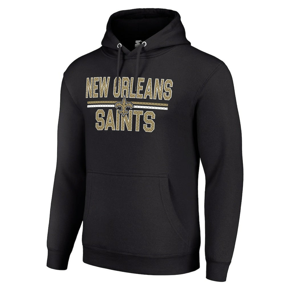 Starter Unisex Team Mesh Print Graphic Tri-Blend Pullover Hoodie - New Orleans Saints