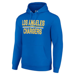 Starter Unisex Team Mesh Print Graphic Tri-Blend Pullover Hoodie - Los Angeles Chargers