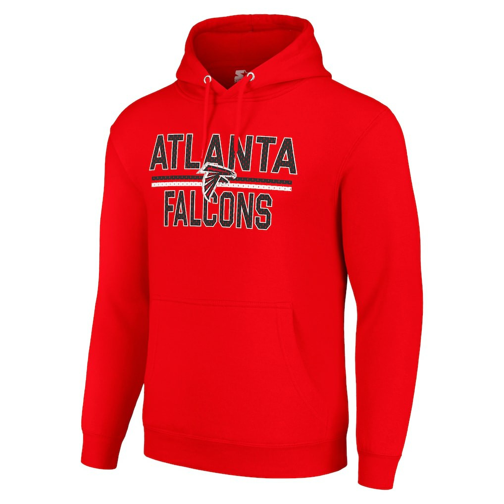 Starter Unisex Team Mesh Print Graphic Tri-Blend Pullover Hoodie - Atlanta Falcons