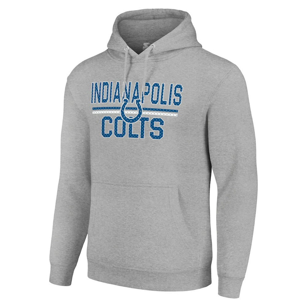 Starter Unisex Team Mesh Print Graphic Tri-Blend Pullover Hoodie - Indianapolis Colts
