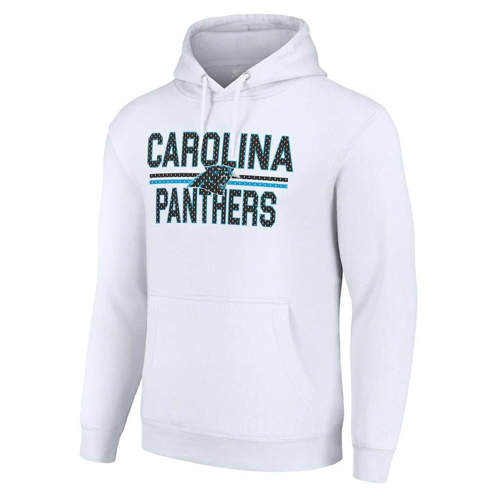 Starter Unisex Team Mesh Print Graphic Tri-Blend Pullover Hoodie - Carolina Panthers