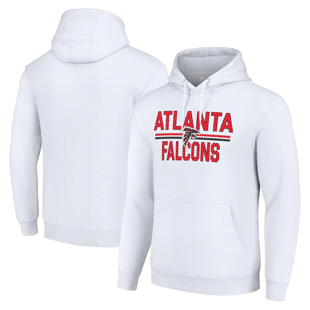 Starter Unisex Team Mesh Print Graphic Tri-Blend Pullover Hoodie - Atlanta Falcons