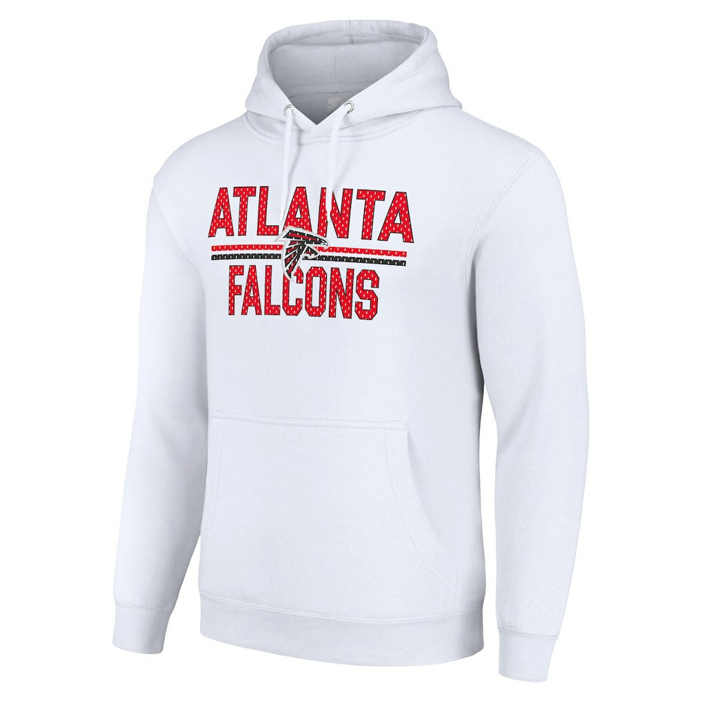 Starter Unisex Team Mesh Print Graphic Tri-Blend Pullover Hoodie - Atlanta Falcons