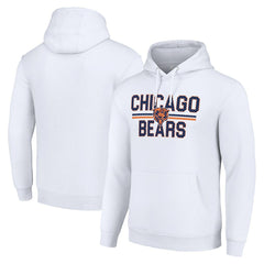 Starter Unisex Team Mesh Print Graphic Tri-Blend Pullover Hoodie - Chicago Bears