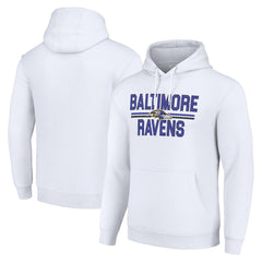 Starter Unisex Team Mesh Print Graphic Tri-Blend Pullover Hoodie - Baltimore Ravens