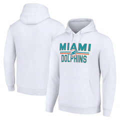 Starter Unisex Team Mesh Print Graphic Tri-Blend Pullover Hoodie - Miami Dolphins