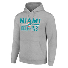 Starter Unisex Team Mesh Print Graphic Tri-Blend Pullover Hoodie - Miami Dolphins