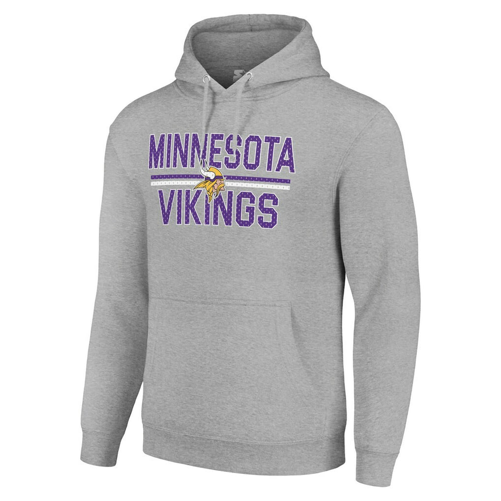 Starter Unisex Team Mesh Print Graphic Tri-Blend Pullover Hoodie - Minnesota Vikings