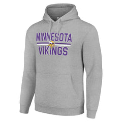 Starter Unisex Team Mesh Print Graphic Tri-Blend Pullover Hoodie - Minnesota Vikings