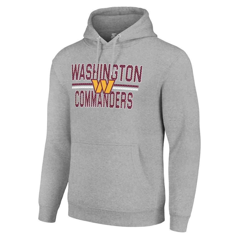 Starter Unisex Team Mesh Print Graphic Tri-Blend Pullover Hoodie - Washington Commanders
