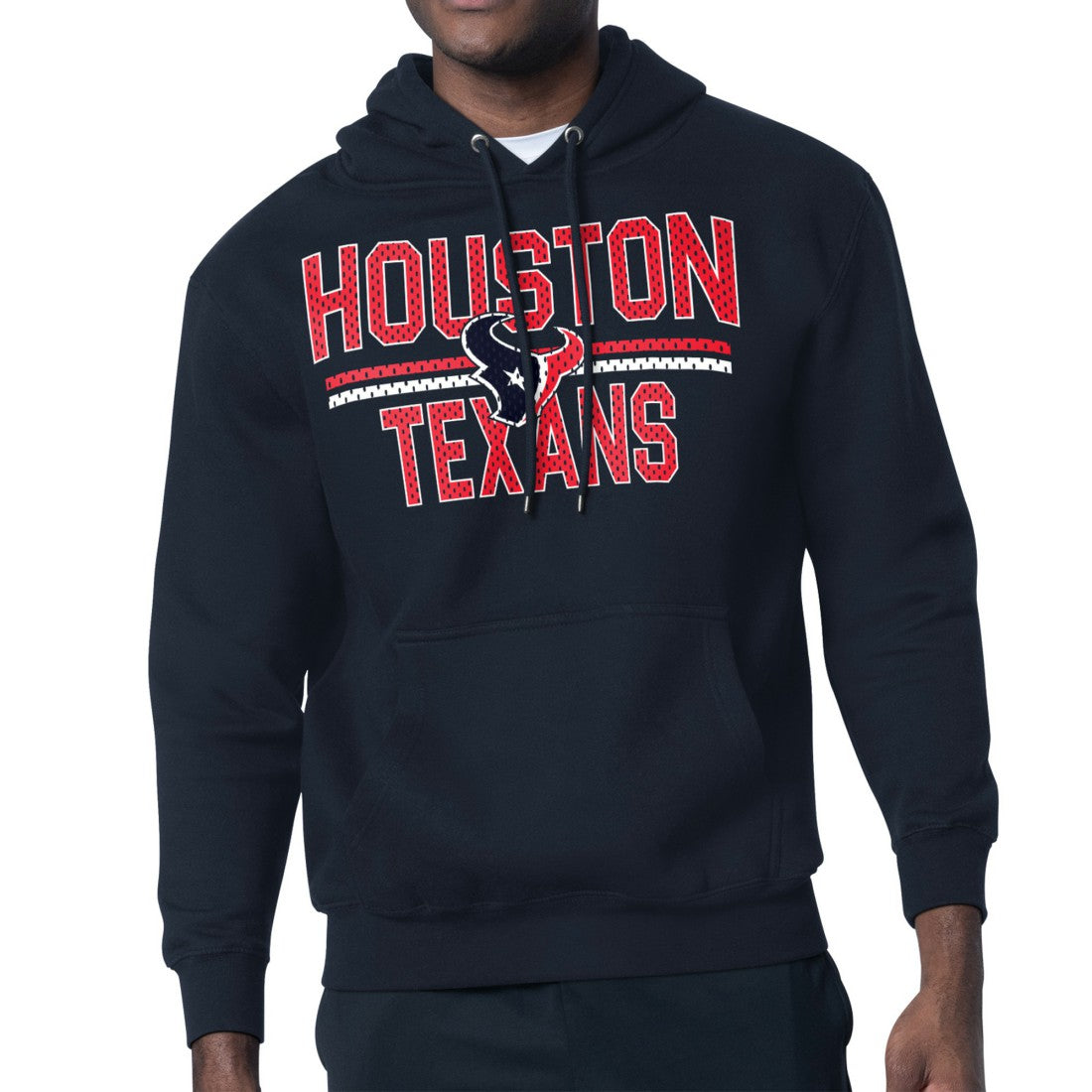 Starter Unisex Team Mesh Print Graphic Tri-Blend Pullover Hoodie - Houston Texans