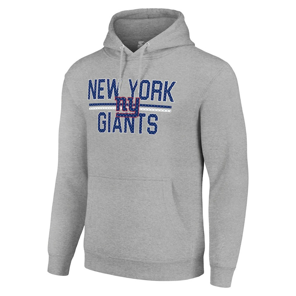 Starter Unisex Team Mesh Print Graphic Tri-Blend Pullover Hoodie - New York Giants