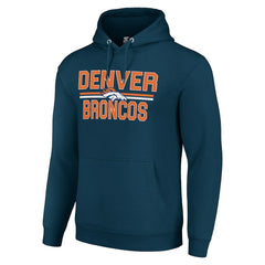 Starter Unisex Team Mesh Print Graphic Tri-Blend Pullover Hoodie - Denver Broncos