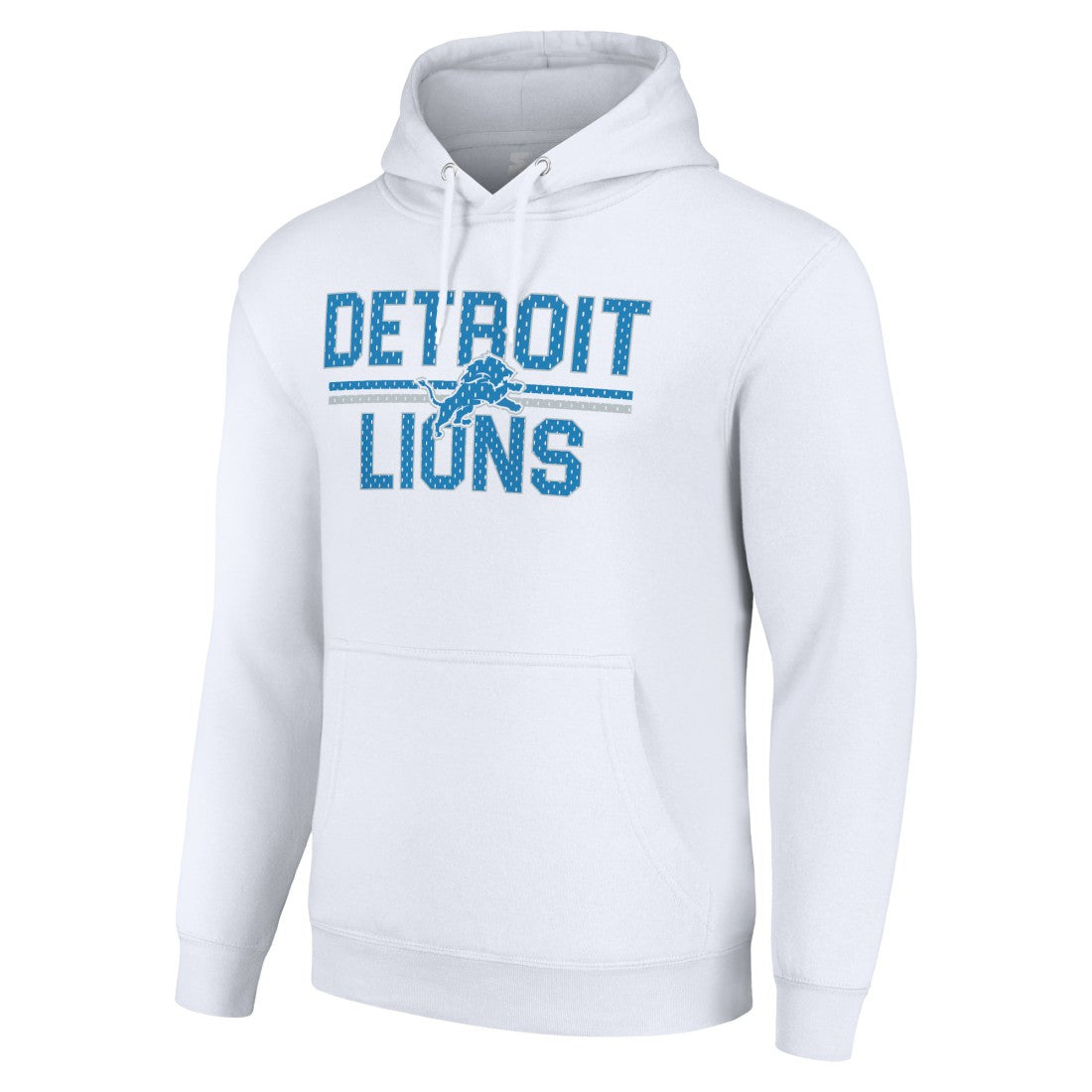 Starter Unisex Team Mesh Print Graphic Tri-Blend Pullover Hoodie - Detroit Lions