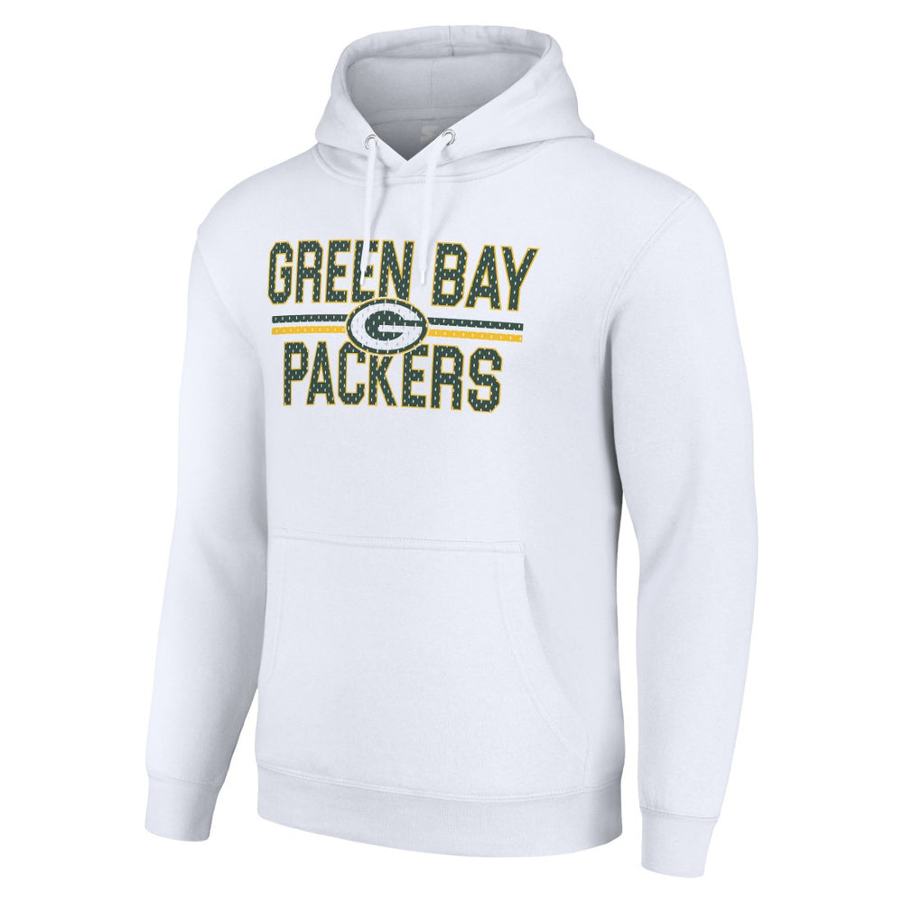 Starter Unisex Team Mesh Print Graphic Tri-Blend Pullover Hoodie - Green Bay Packers