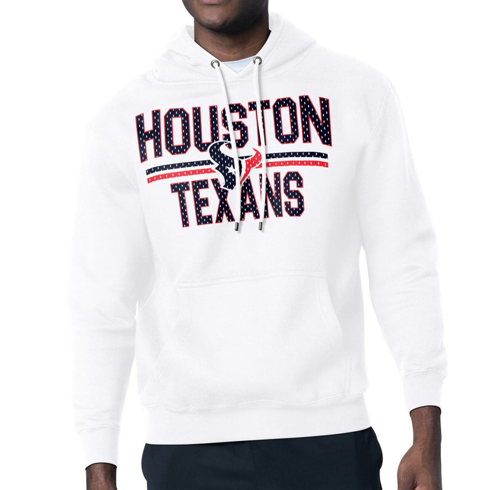 Starter Unisex Team Mesh Print Graphic Tri-Blend Pullover Hoodie - Houston Texans