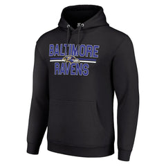 Starter Unisex Team Mesh Print Graphic Tri-Blend Pullover Hoodie - Baltimore Ravens