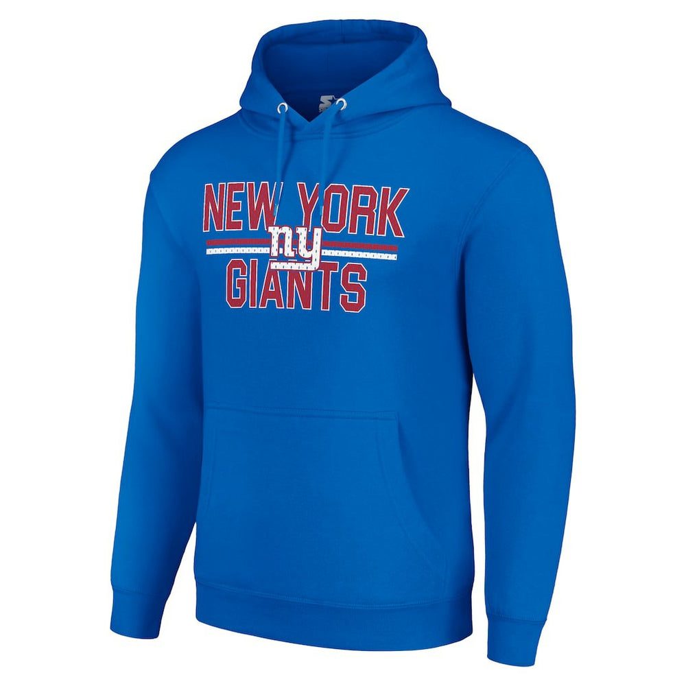 Starter Unisex Team Mesh Print Graphic Tri-Blend Pullover Hoodie - New York Giants