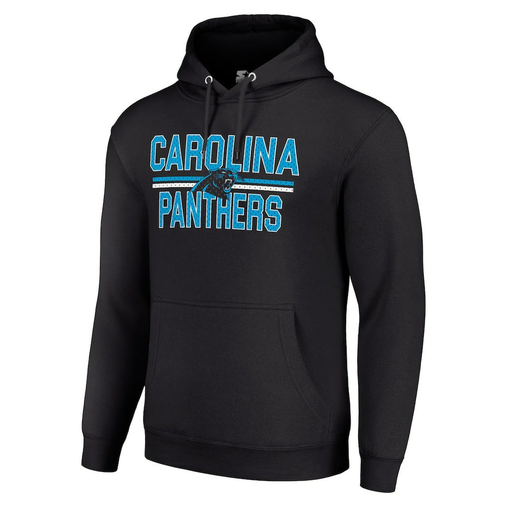 Starter Unisex Team Mesh Print Graphic Tri-Blend Pullover Hoodie - Carolina Panthers
