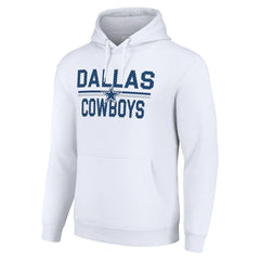 Starter Unisex Team Mesh Print Graphic Tri-Blend Pullover Hoodie - Dallas Cowboys
