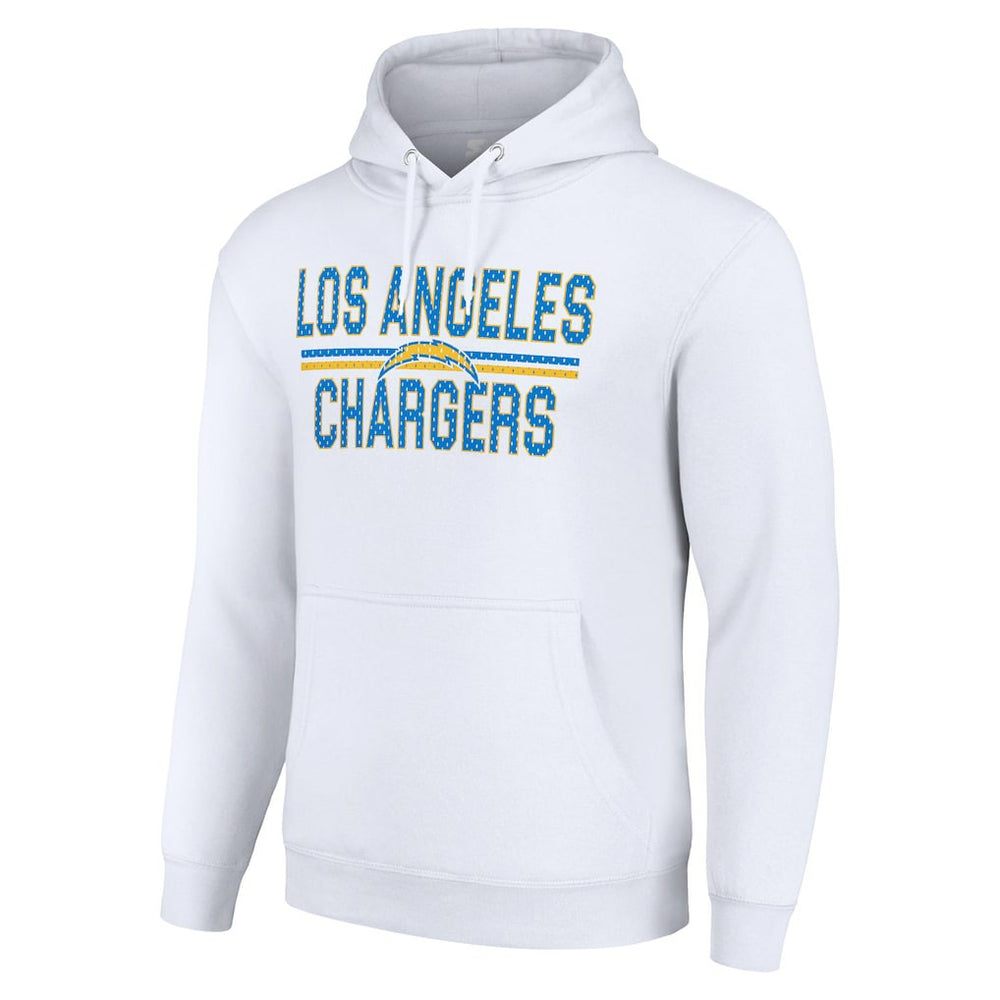 Starter Unisex Team Mesh Print Graphic Tri-Blend Pullover Hoodie - Los Angeles Chargers