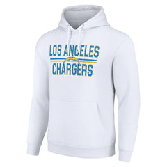 Starter Unisex Team Mesh Print Graphic Tri-Blend Pullover Hoodie - Los Angeles Chargers