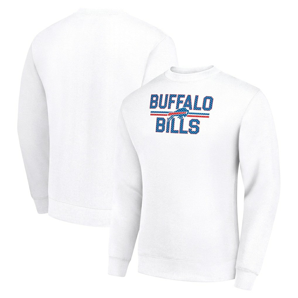 Starter Team Mesh Print Graphic Pullover Sweatshirt - Buffalo Bills