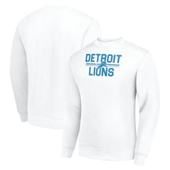 Starter Team Mesh Print Graphic Pullover Sweatshirt - Detroit Lions