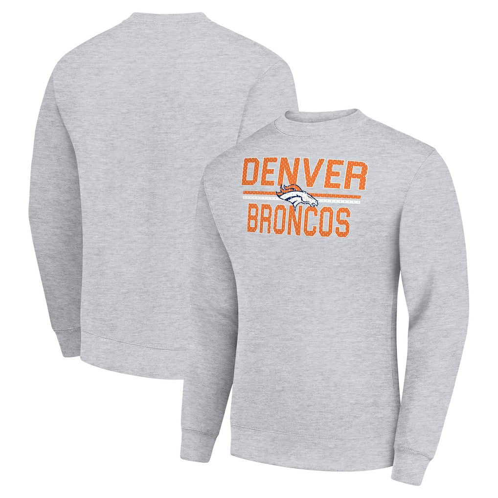 Starter Team Mesh Print Graphic Pullover Sweatshirt - Denver Broncos