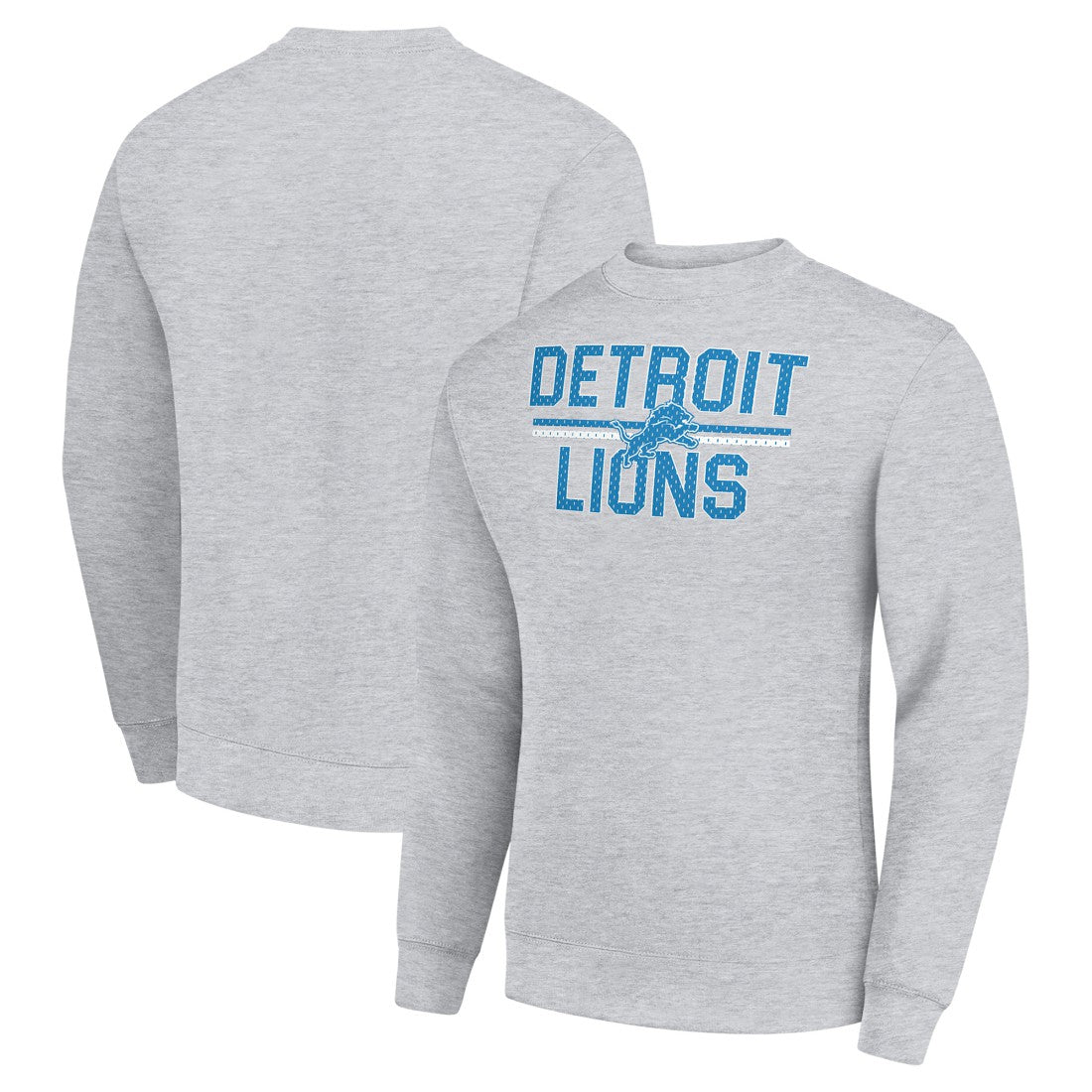 Starter Team Mesh Print Graphic Pullover Sweatshirt - Detroit Lions