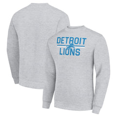 Starter Team Mesh Print Graphic Pullover Sweatshirt - Detroit Lions