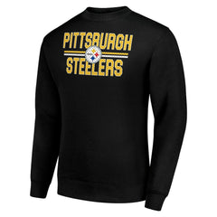 Starter Team Mesh Print Graphic Pullover Sweatshirt - Pittsburgh Steelers