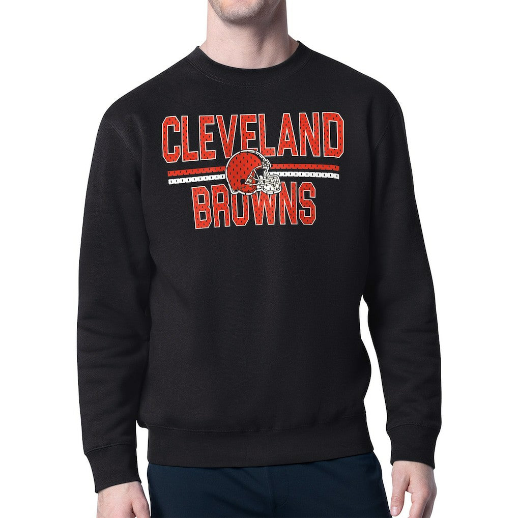 Starter Team Mesh Print Graphic Pullover Sweatshirt - Cleveland Browns