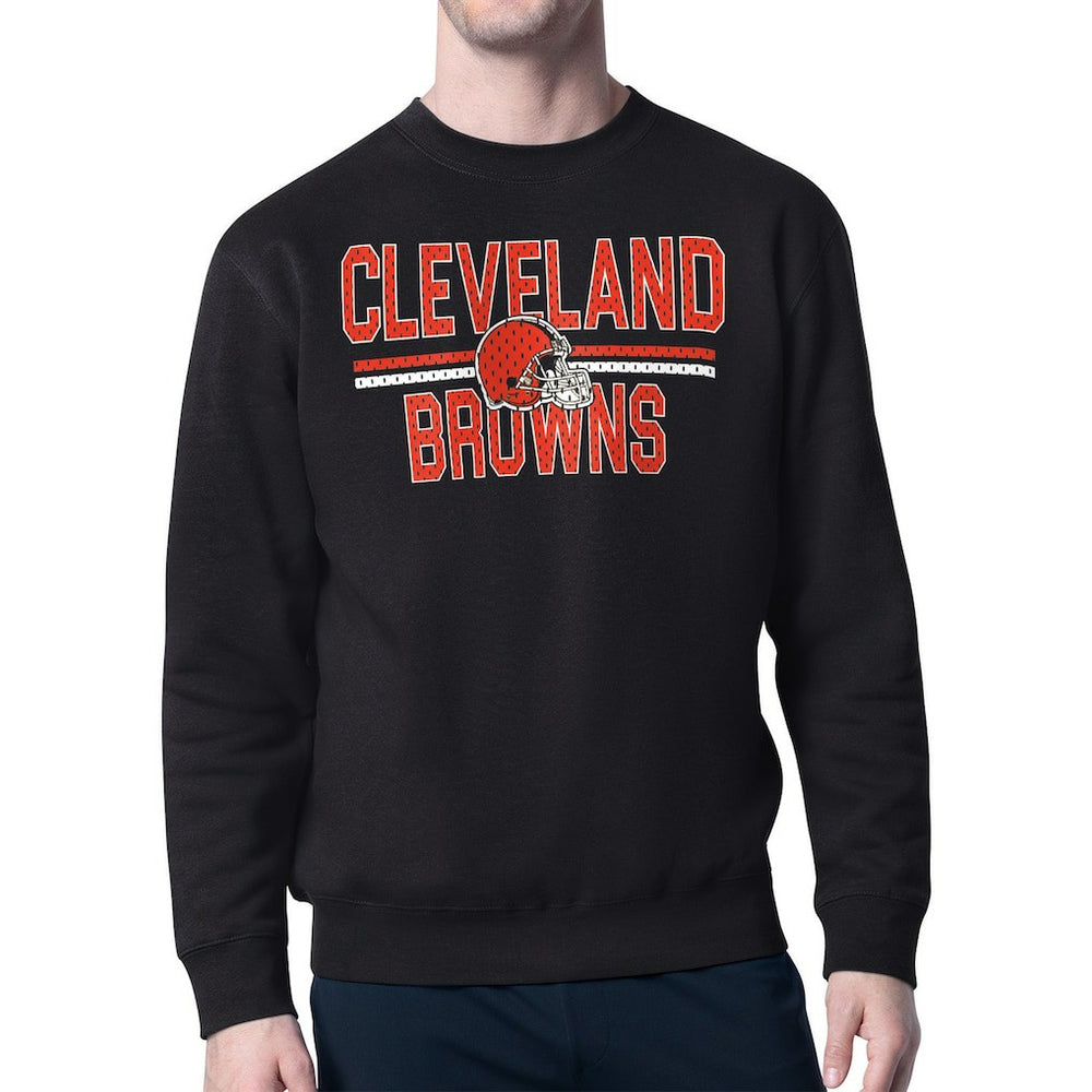 Starter Team Mesh Print Graphic Pullover Sweatshirt - Cleveland Browns