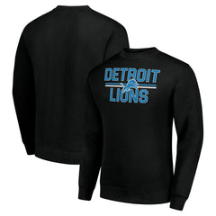 Starter Team Mesh Print Graphic Pullover Sweatshirt - Detroit Lions