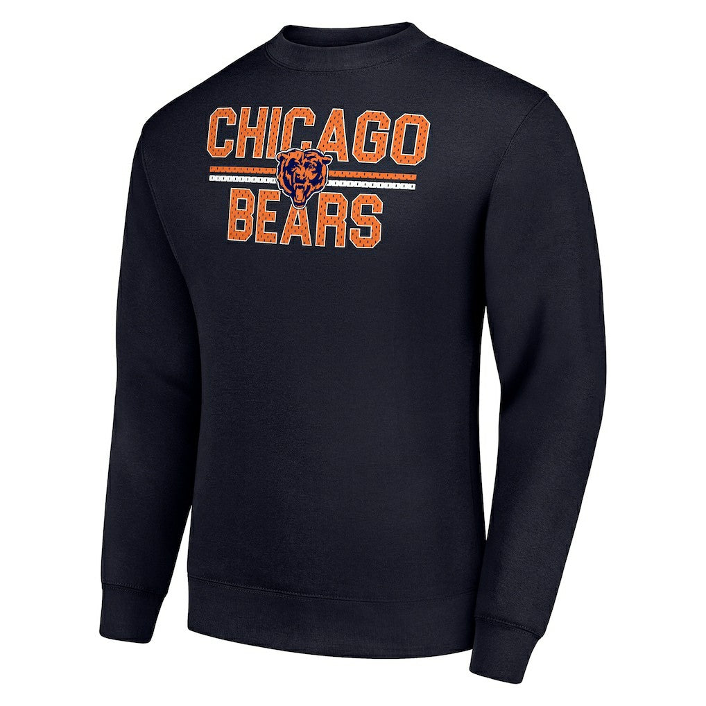 Starter Team Mesh Print Graphic Pullover Sweatshirt - Chicago Bears