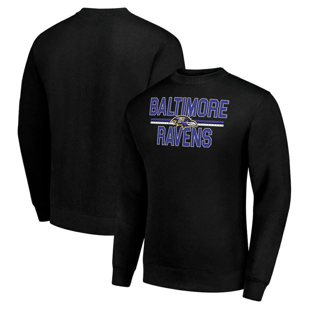 Starter Team Mesh Print Graphic Pullover Sweatshirt - Baltimore Ravens