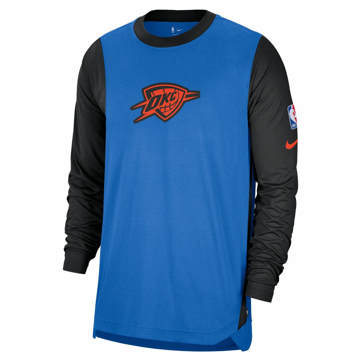 NBA Oklahoma City Thunder 2024/25 City Edition Authentic Pregame Performance Long Sleeve Shooting T-Shirt