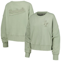 MLB St. Louis Cardinals Pro Standard Women's Neutral Oversized Boxy Cropped Pullover Sweatshirt