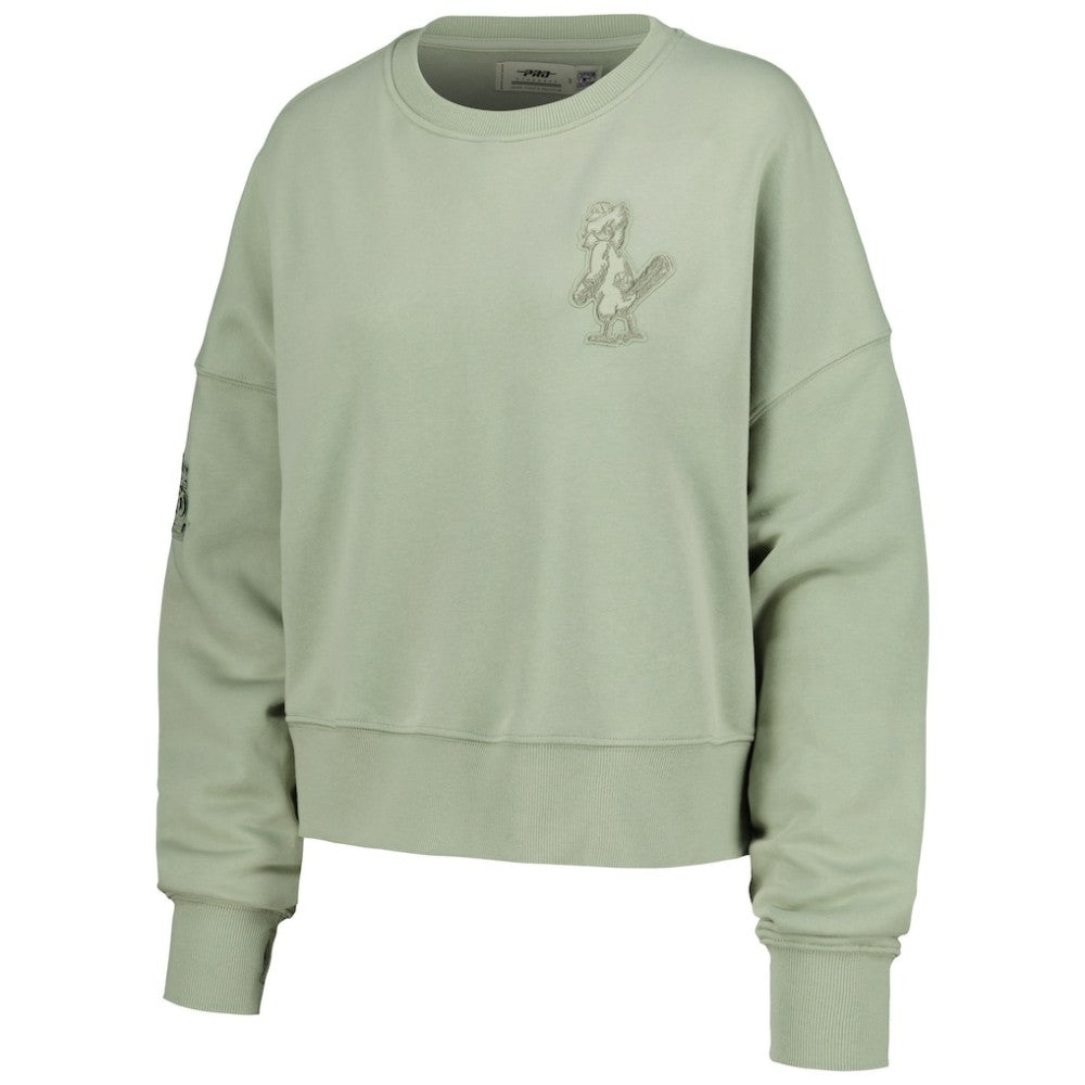 MLB St. Louis Cardinals Pro Standard Women's Neutral Oversized Boxy Cropped Pullover Sweatshirt