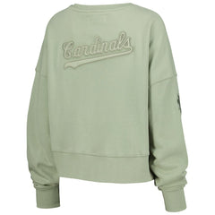 MLB St. Louis Cardinals Pro Standard Women's Neutral Oversized Boxy Cropped Pullover Sweatshirt