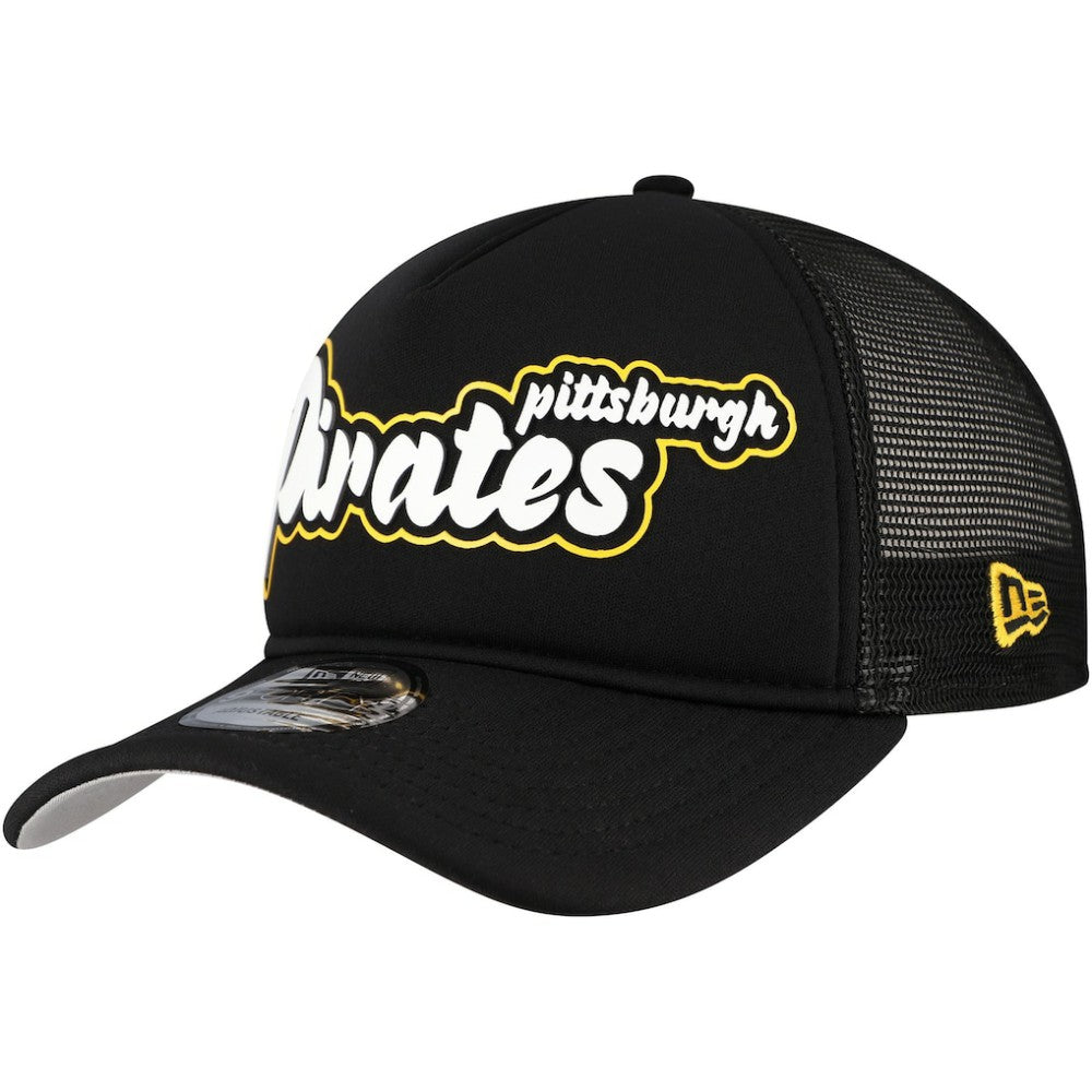 MLB Pittsburgh Pirates New Era Retro Bold A-Frame Trucker 9FORTY Adjustable Hat