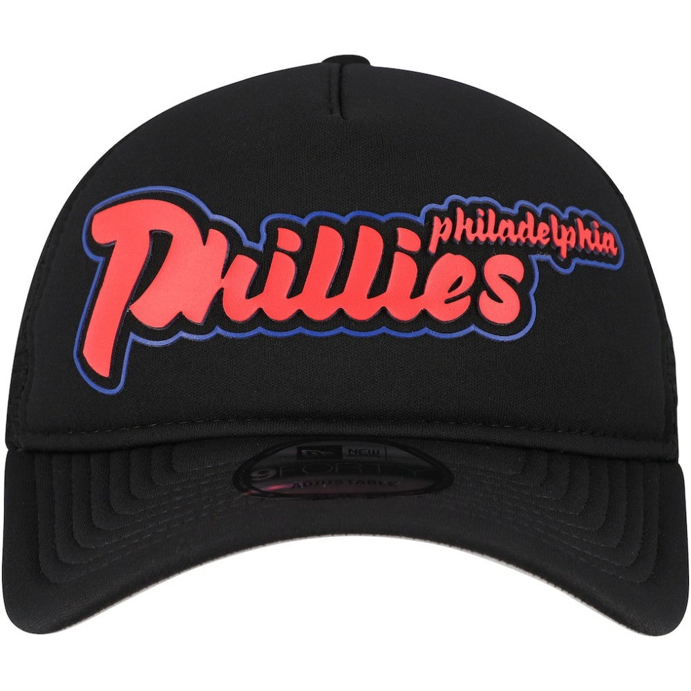MLB Philadelphia Phillies New Era Retro Bold A-Frame Trucker 9FORTY Adjustable Hat
