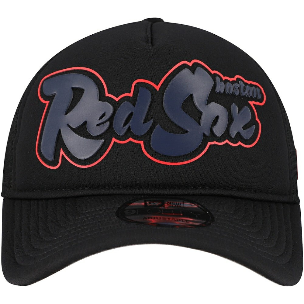 MLB Boston Red Sox New Era Retro Bold A-Frame Trucker 9FORTY Adjustable Hat
