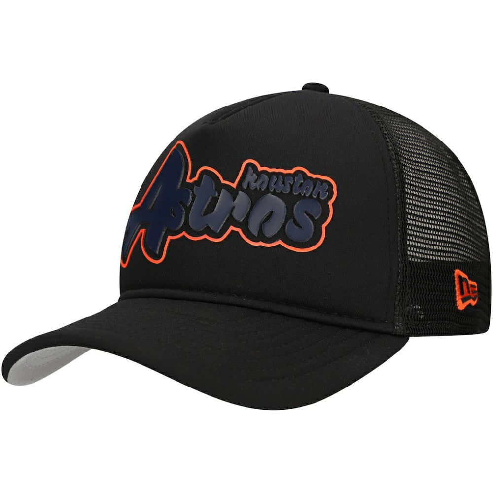 MLB Houston Astros New Era Retro Bold A-Frame Trucker 9FORTY Adjustable Hat