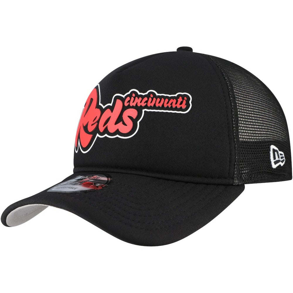 MLB Cincinnati Reds New Era Retro Bold A-Frame Trucker 9FORTY Adjustable Hat