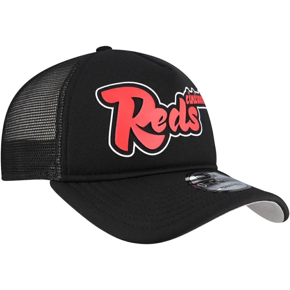 MLB Cincinnati Reds New Era Retro Bold A-Frame Trucker 9FORTY Adjustable Hat